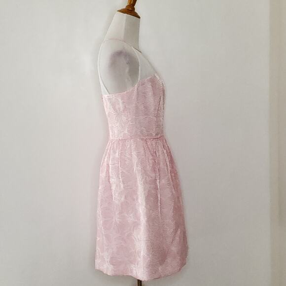 Lilly Pulitzer Kailey Dress Pink Fit & Flare Party Chiffon Neck Women 4 - Picture 3 of 13